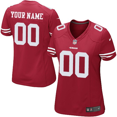 Women's Elite Nike Jersey Red Home - Customized NFL San Francisco 49ers